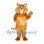 Cat Mascot Costume in Orange with Large White Cheeks
