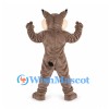 Lynx Mascot Costume in Gray with Muscular Chest and Tufted Ears