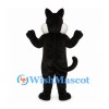 Cat Mascot Costume in Black and White with Round Cheeks