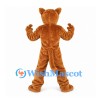 Cougar Mascot Costume in Orange with Muscular Torso
