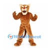 Cougar Mascot Costume in Orange with Muscular Torso