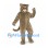 Cat Mascot Costume in Gray with Green Eyes and Long Tail