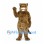 Cougar Mascot Costume in Brown with Green Eyes and Long Tail