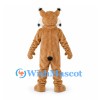 Lynx Mascot Costume in Tan with White Belly and Tufted Ears