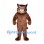 Lynx Mascot Costume in Brown with White Muzzle and Ear Tufts