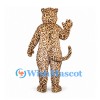 Leopard Mascot Costume with Dense Spotted Pattern and Long Tail