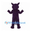 Panther Mascot Costume in Purple with Snarling Face