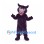 Panther Mascot Costume in Purple with Snarling Face