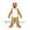 Cougar Mascot Costume in Tan with White Belly and Pointed Ears