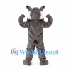 Lynx Mascot Costume in Gray with White Belly and Tufted Ears