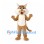 Cat Mascot Costume in Tan with White Belly and Large Cheeks