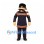Man Mascot Costume with Black Beard and Navy Trimmed Outfit
