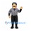 Man Mascot Costume with Checkered Shirt and Blue Cap