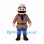 Explorer Mascot Costume with Tan Hat and Brown Jacket