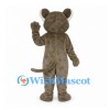 Mouse Mascot Costume in Gray Brown with Long Thin Tail
