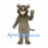 Mouse Mascot Costume in Gray Brown with Long Thin Tail