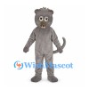 Rat Mascot Costume in Gray with Spiky Hair and Long Tail