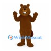 Beaver Mascot Costume in Brown with Buck Teeth and Paddle Tail