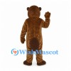 Beaver Mascot Costume in Brown with Crosshatched Flat Tail