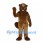 Beaver Mascot Costume in Brown with Crosshatched Flat Tail