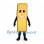 French Fry Mascot Costume in Yellow with Rectangular Body