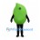 Pea Mascot Costume in Green with Rounded Pointed Body