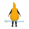 Pear Mascot Costume in Yellow with Open Face Hood