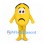 Sad Face Mascot Costume in Yellow with Frowning Expression
