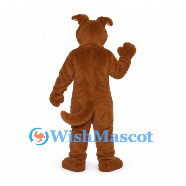 Dog Mascot Costume in Brown with Cream Belly and Curved Tail