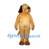 Dog Mascot Costume in Tan with Brown Ears and Large Nose