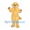 Dog Mascot Costume in Tan with Dark Paw Pads and Floppy Ears