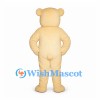 Bear Mascot Costume in Cream with Round Ears and Dark Nose