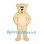Bear Mascot Costume in Cream with Round Ears and Dark Nose
