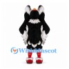 Monster Mascot Costume in Black and White with Red Decorated Face