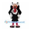 Monster Mascot Costume in Black and White with Red Decorated Face