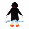 Penguin Mascot Costume in Black and White with Red Bow Tie