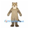 Cat Mascot Costume in Gray with Dark Tabby Stripes