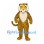 Tiger Mascot Costume in Gold with White Cheeks and Long Tail
