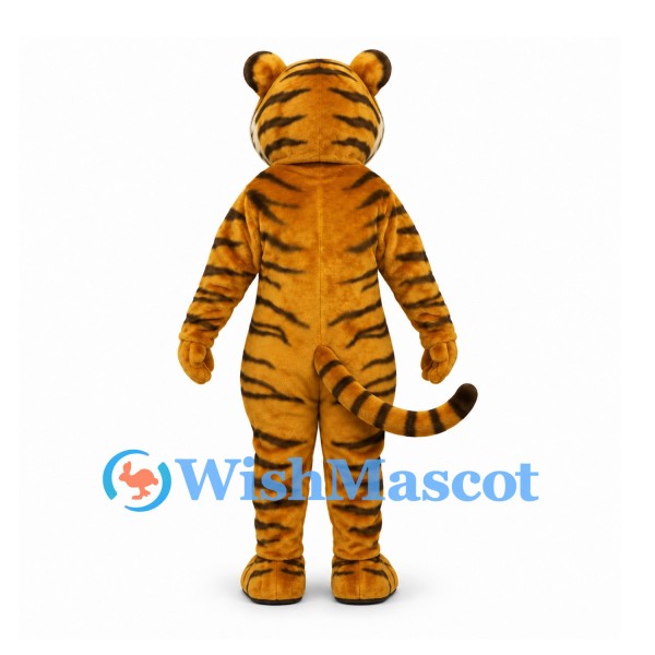 Tiger Mascot Costume in Orange with Narrow Black Stripes