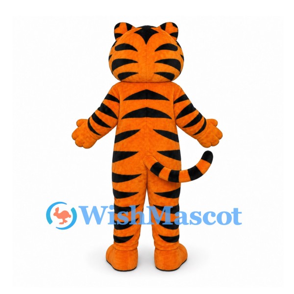 Tiger Mascot Costume in Orange with Broad Black Stripes