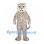 Tiger Mascot Costume in White with Fine Dark Stripes