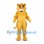Lion Cub Mascot Costume in Gold with Rounded Ears and Long Tail