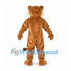 Lion Mascot Costume in Brown with Cream Cheek Mane