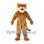 Lion Mascot Costume in Brown with Cream Cheek Mane