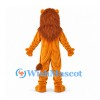 Lion Mascot Costume in Orange with Large Brown Mane