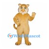 Lioness Mascot Costume in Tan with Cream Cheek Fur