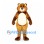 Lion Mascot Costume in Brown with Cream Belly and Rounded Head
