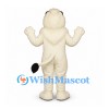 Lion Mascot Costume in Cream with Fluffy Mane and Black Tail Tip