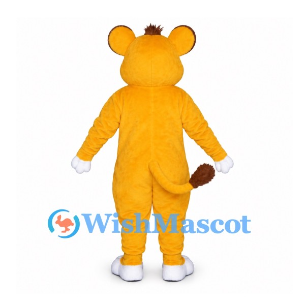 Mouse Mascot Costume in Orange with White Belly and Pink Ears