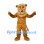 Lion Mascot Costume in Gold with Shaggy Mane and Open Mouth